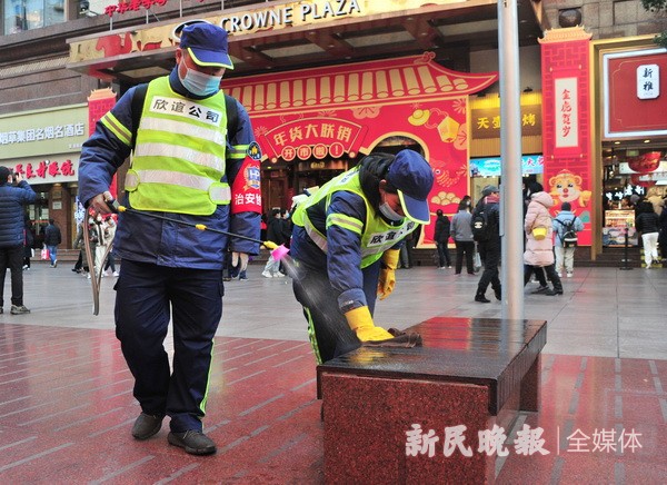 南京路步行街增加消杀频次