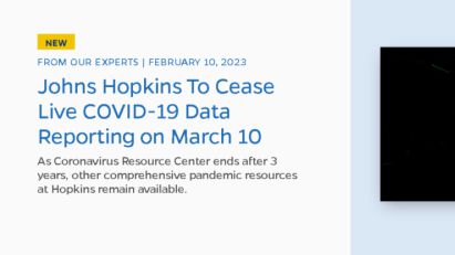 约翰·霍普金斯大学：3月10日起将停止搜集报告新冠疫情数据