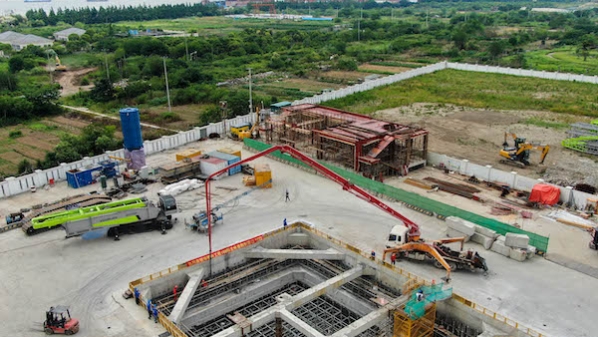 上海軌道交通崇明線建設迎來新進展！首個單位工程主體結構封頂