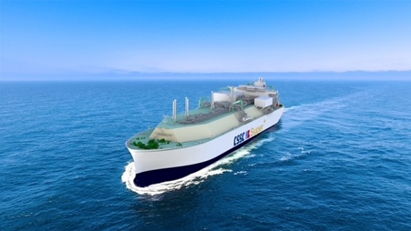 全球最新款大型LNG船在沪开工建造 由中国自主研发设计、代表世界最高技术水平