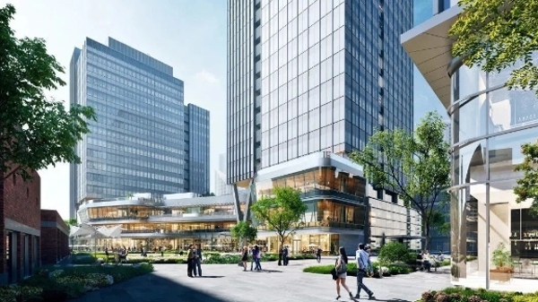 长宁这个“城市艺术商业地标”项目主体工程封顶，预计年底整体竣工
