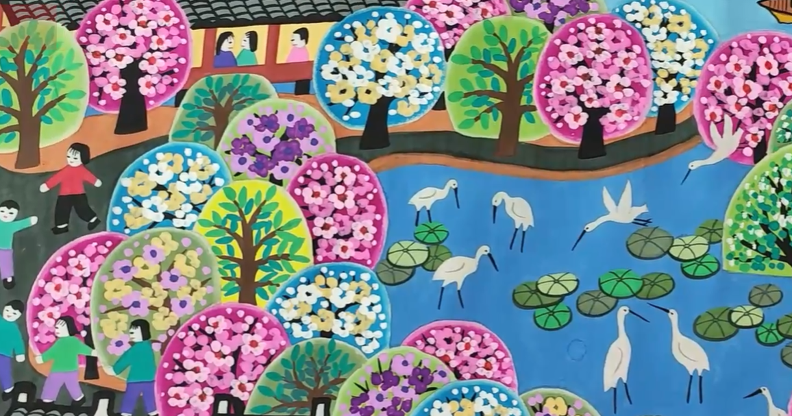 视频 | 他绘制的金山农民画被带到了二十大会场