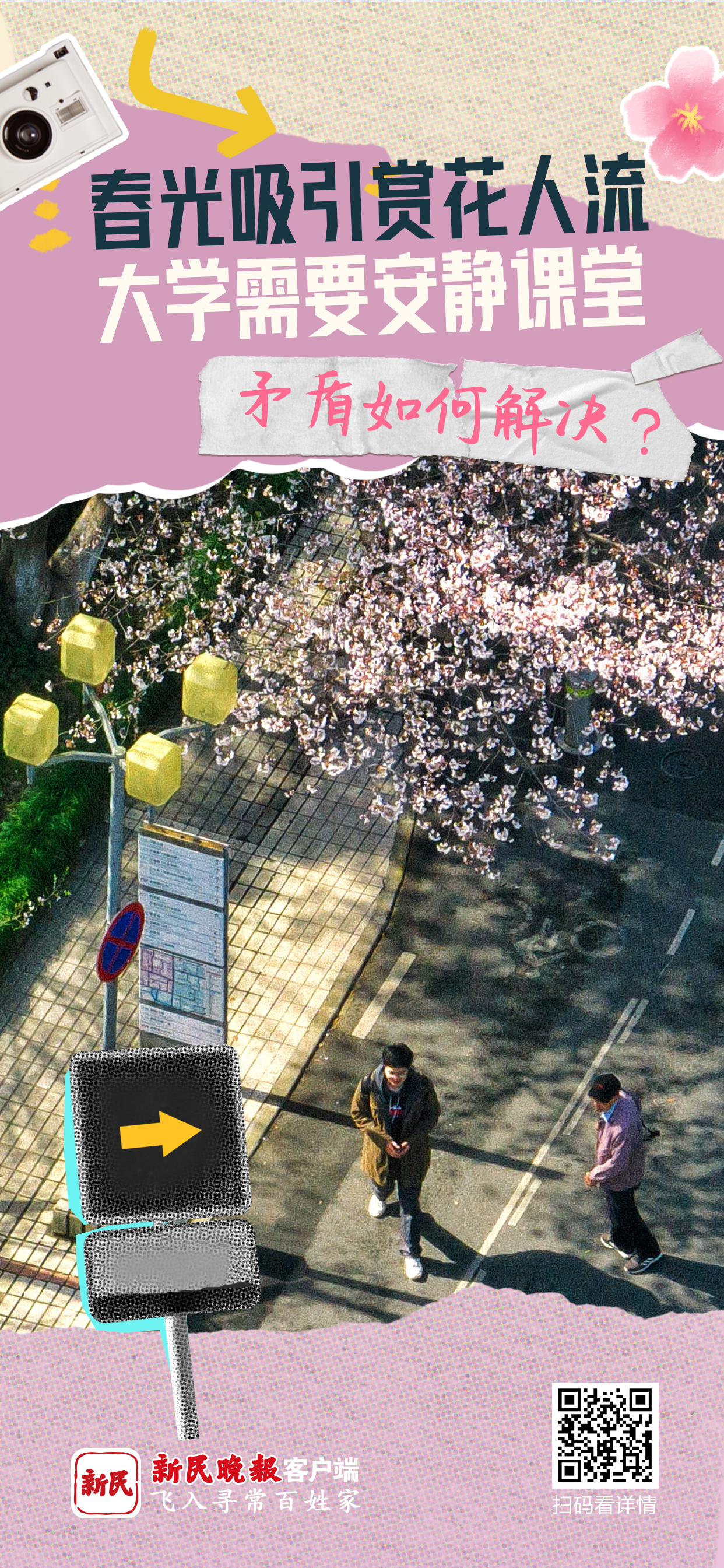 春光吸引赏花人流 大学需要安静课堂 矛盾如何解决？