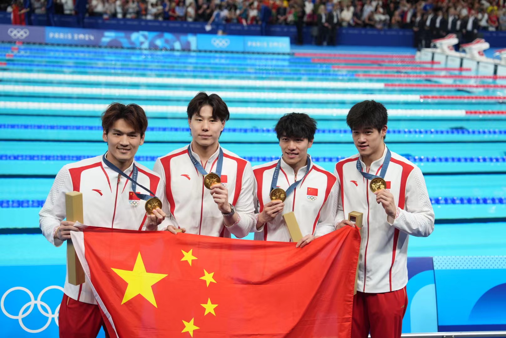 第19金!中国游泳队获奥运会男子4x100米混合泳接力金牌_体育_新民网