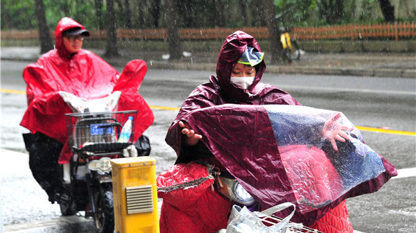 上海发布暴雨黄色预警 这三区“两红一橙”