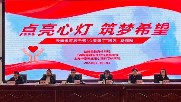 上海公益力量助力云南三地师生心理建设