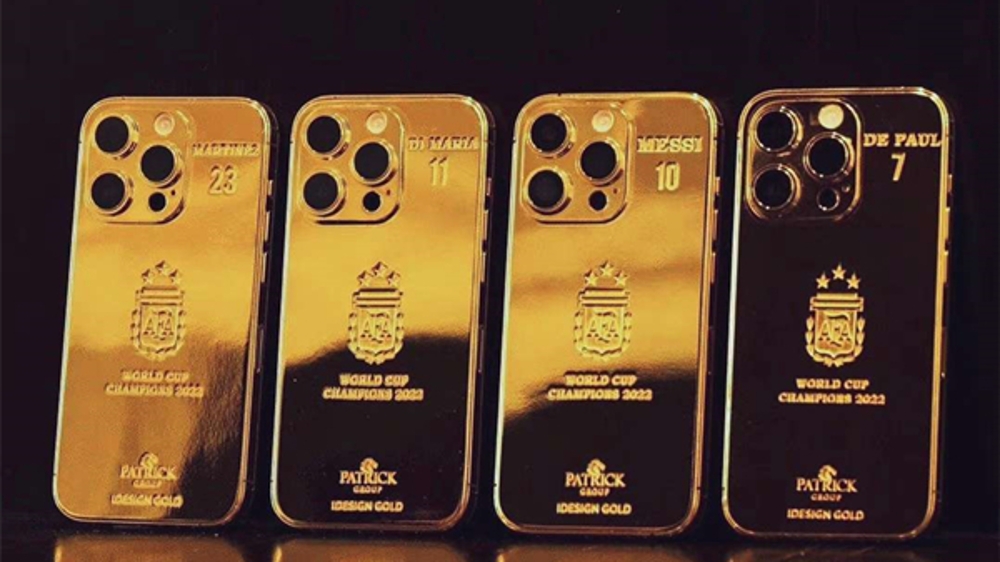 梅老板，壕！梅西定制35部金色手机赠送阿根廷队友