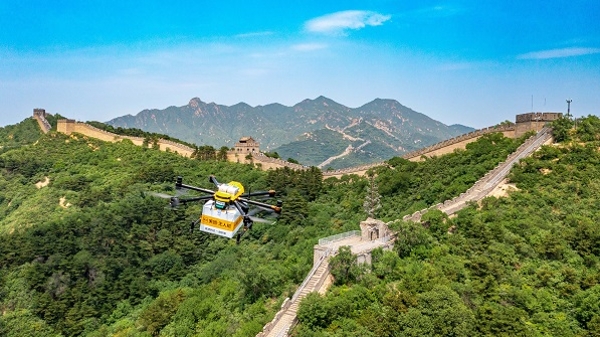 美团在长城开启“空投帮送”  无人机服务已覆盖四大一线城市