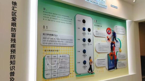 徐汇区爱眼防盲残疾预防宣传教育基地昨天挂牌